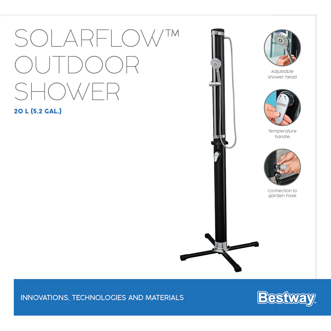 Bestway doccia solare da giardino 20 litri