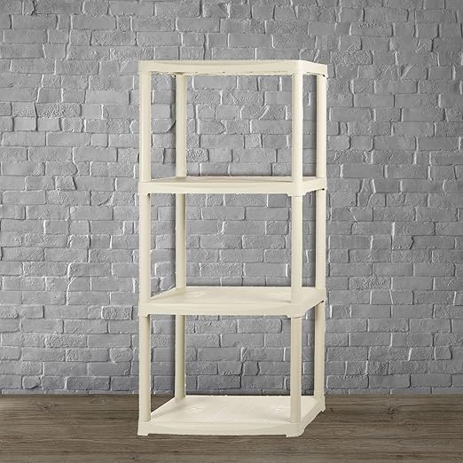 Scaffale Tempo in resina 4 ripiani 60x30x133 cm