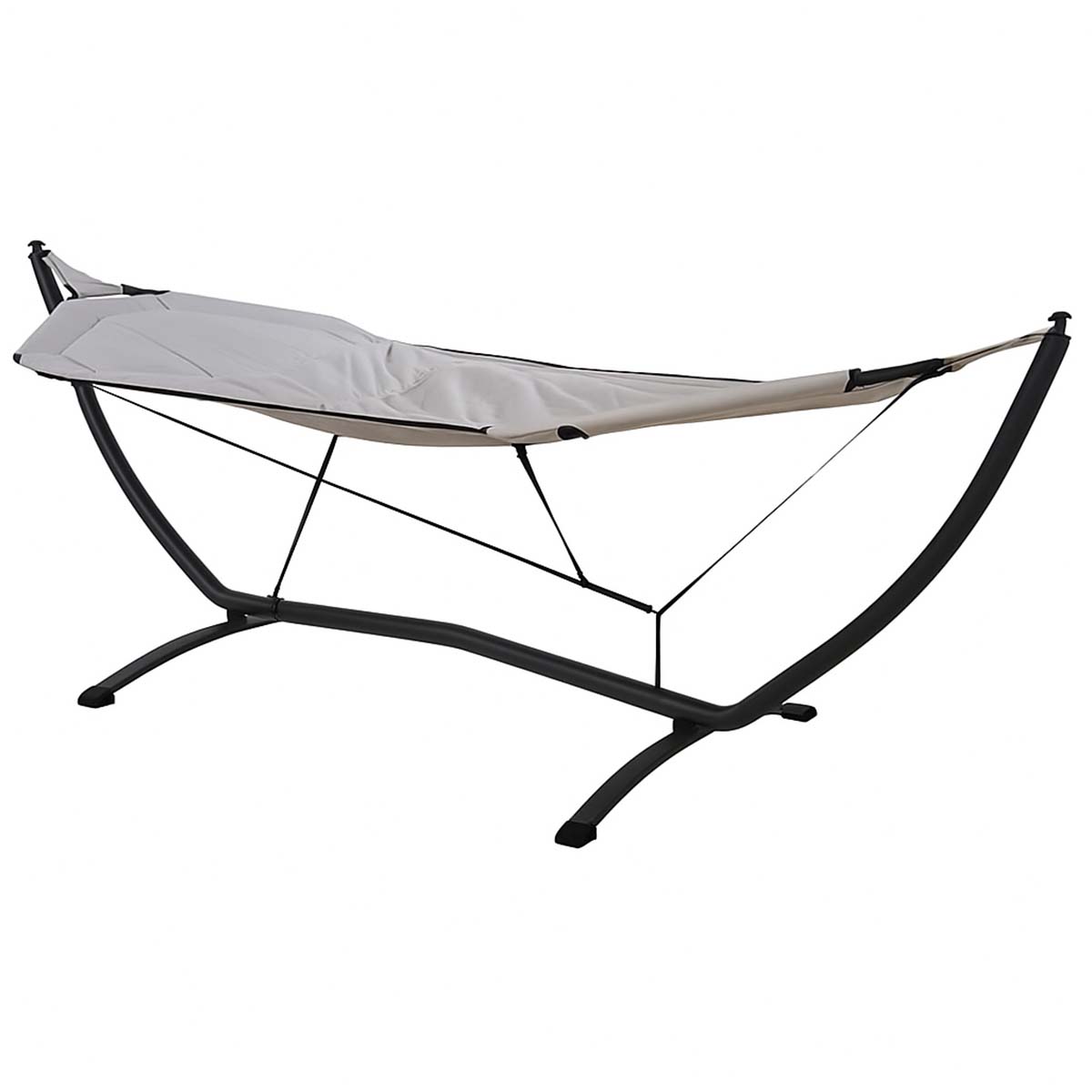 Amaca da giardino con supporto in metallo colore grigio
