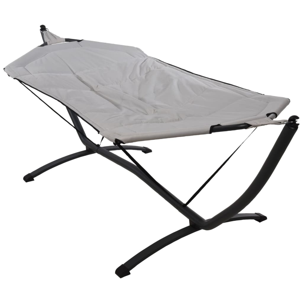 Amaca da giardino con supporto in metallo colore grigio