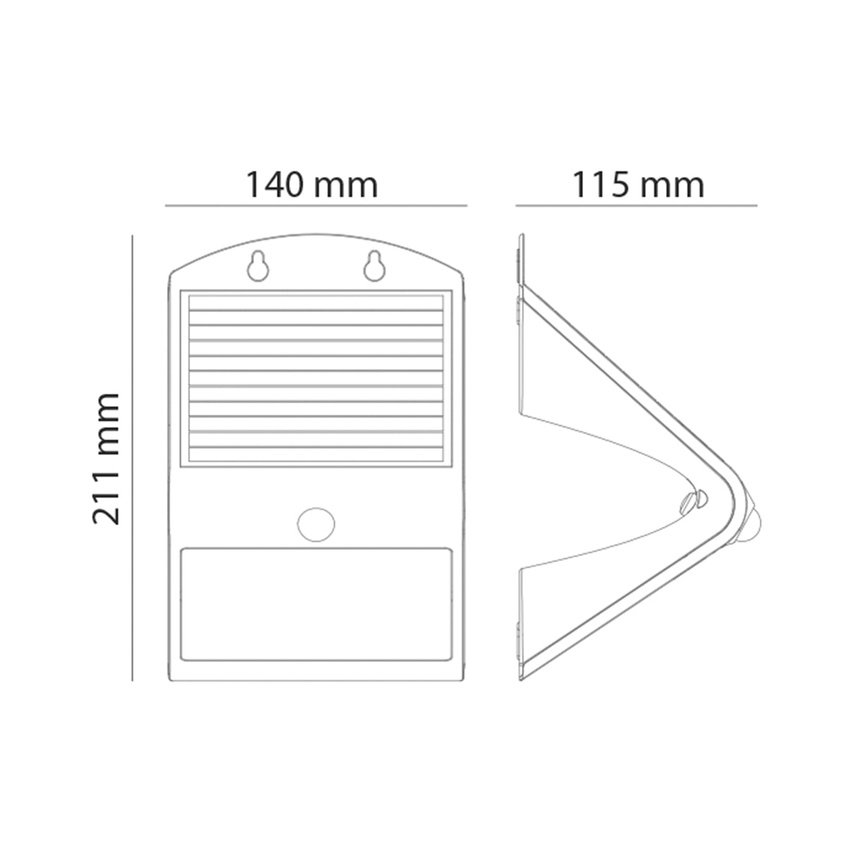 Applique da esterno LED solare con sensore di movimento IP65 4000K