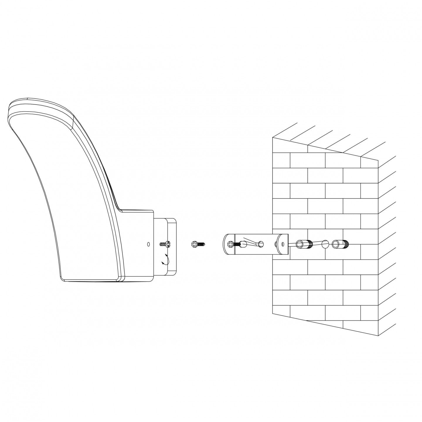 Applique led a parete da esterni nero luce bianca 3000k Eglo Fiumicino 98148