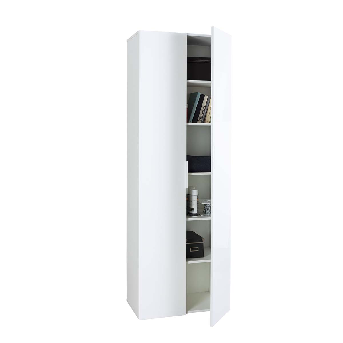 Armadio a colonna 2 ante con 5 ripiani 69x200x35 cm