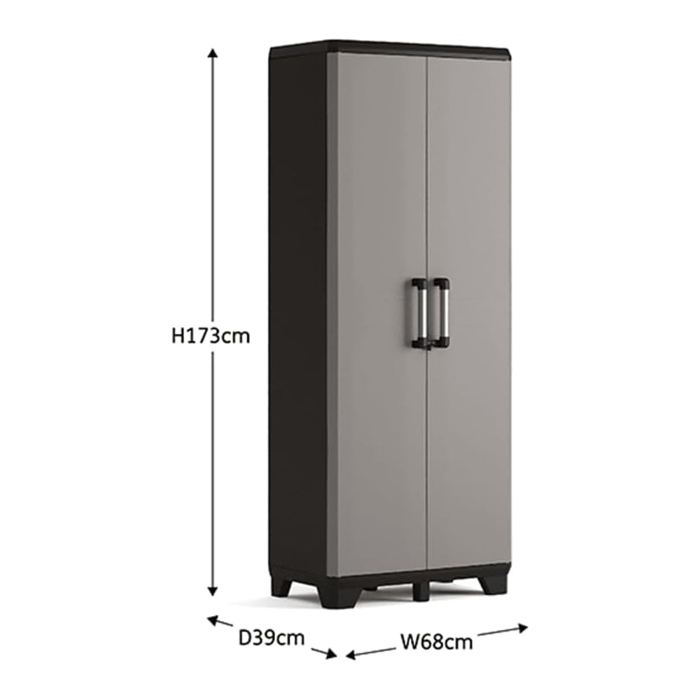 Armadio alto Keter Pro 68x39x173 cm 4 ripiani grigio e nero
