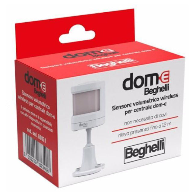 Sensore volumetrico Dom-E Beghelli per centrale 60103 433 MHz