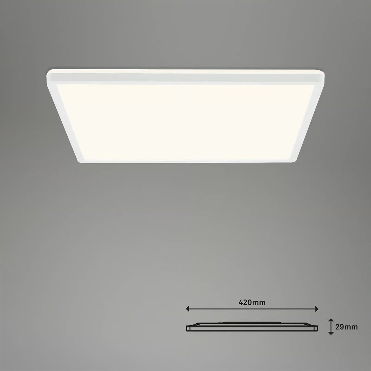 Plafoniera LED da soffitto smart slim Briloner 22W con telecomando