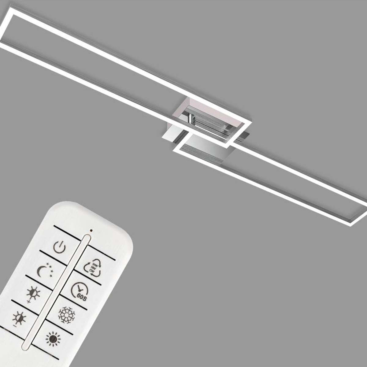 Plafoniera LED da soffitto Briloner Frame con telecomando 40W