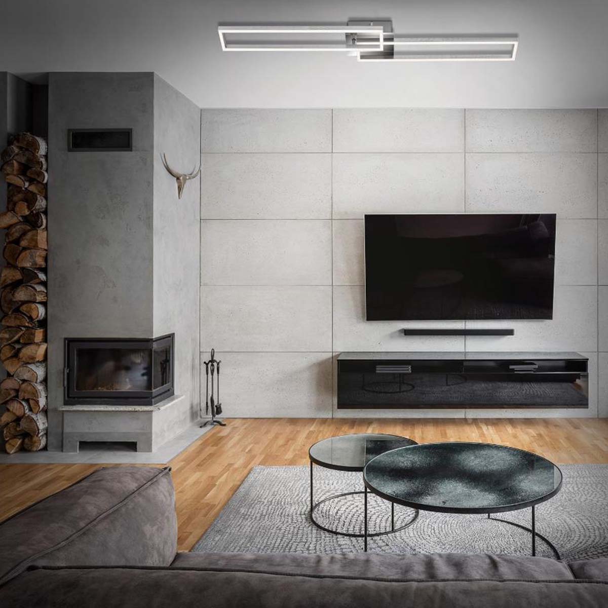 Plafoniera LED da soffitto Briloner Frame con telecomando 40W