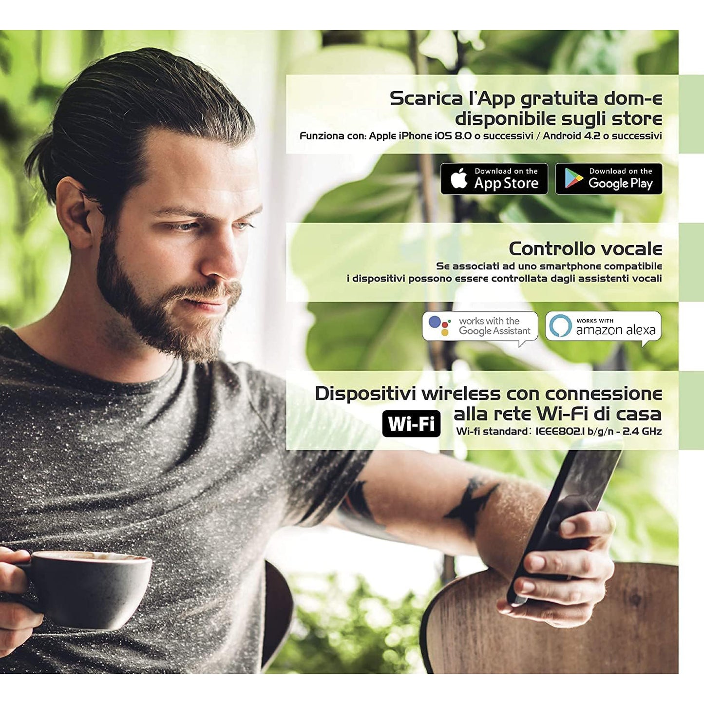 Beghelli Dom-E kit allarme smart home Wi-Fi/GSM