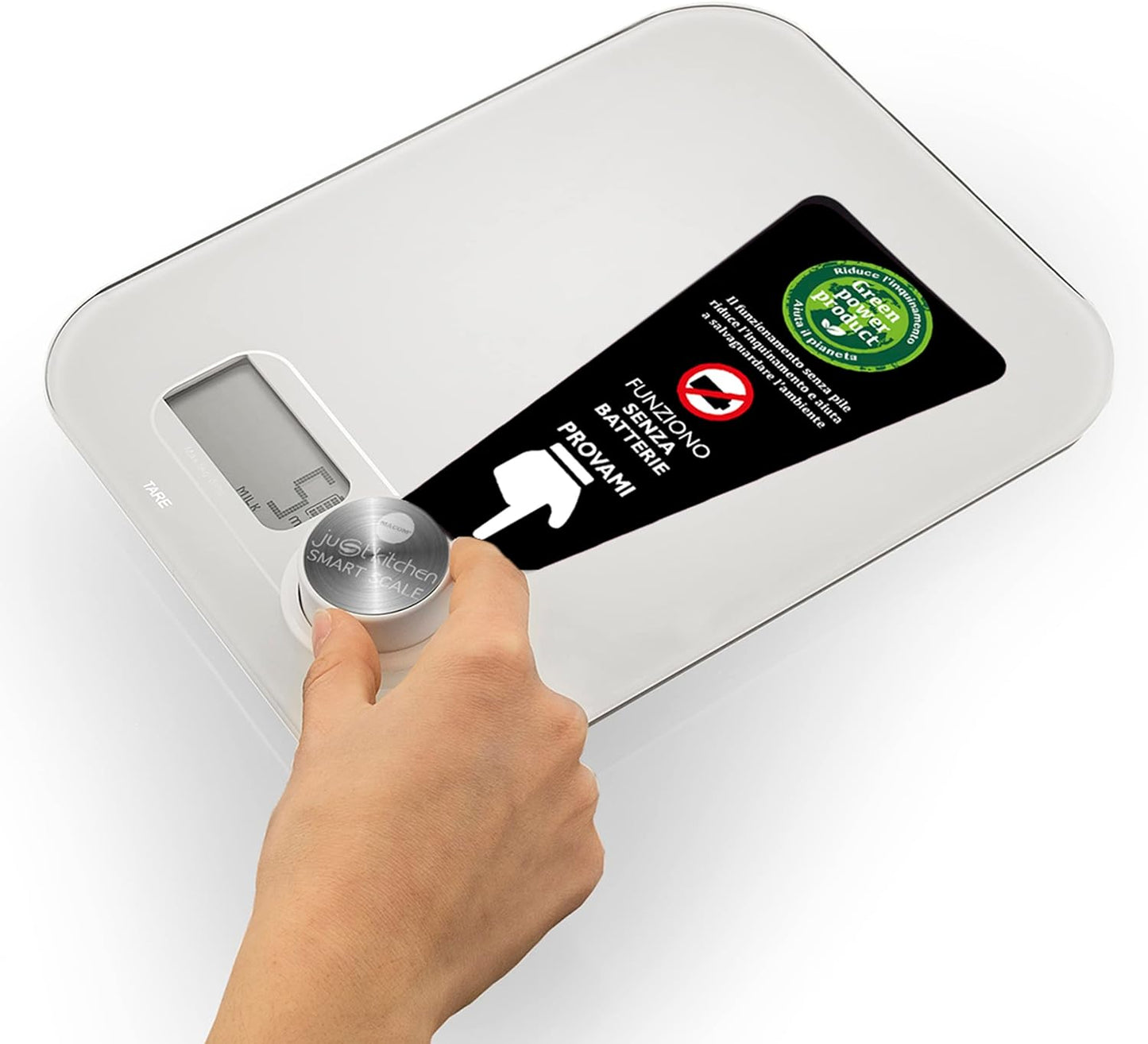 Bilancia per alimenti ricarica manuale Just Kitchen 868 Smart Scale Macom