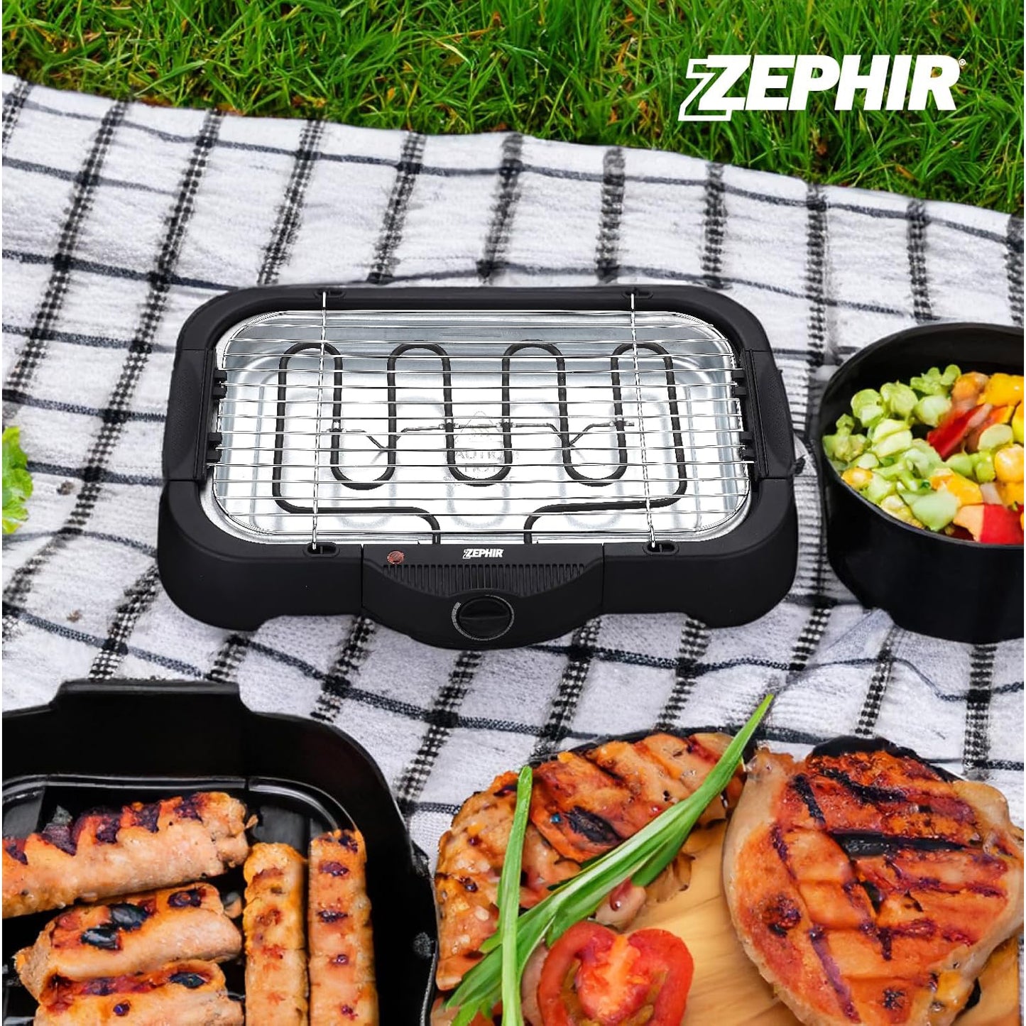 Bistecchiera elettrica "grill" Zephir 2000 W