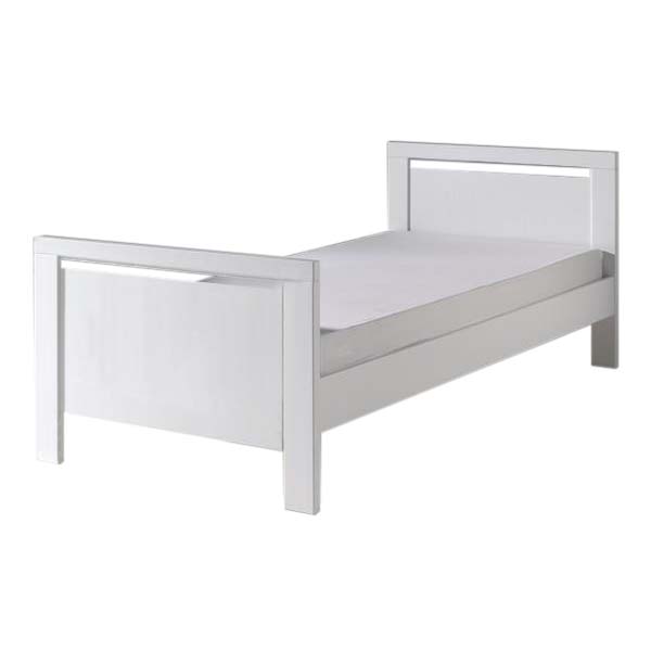 Letto ad una piazza in legno bianco 90 x 203 x 78 cm