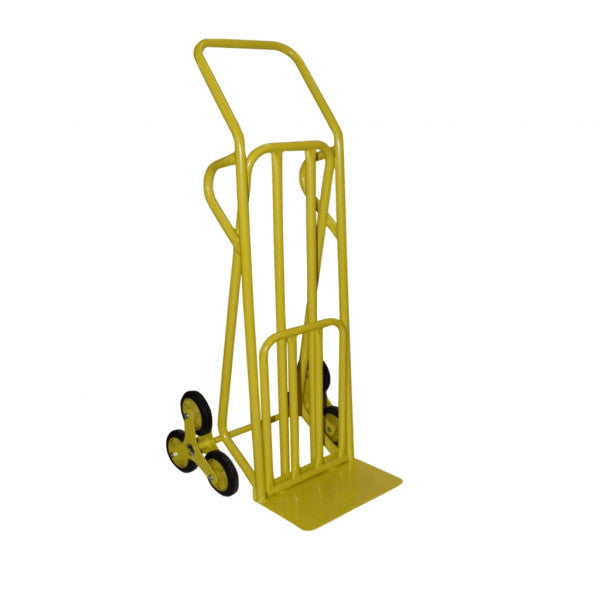 Carrello portapacchi in metallo con 6 ruote portata 120 kg giallo