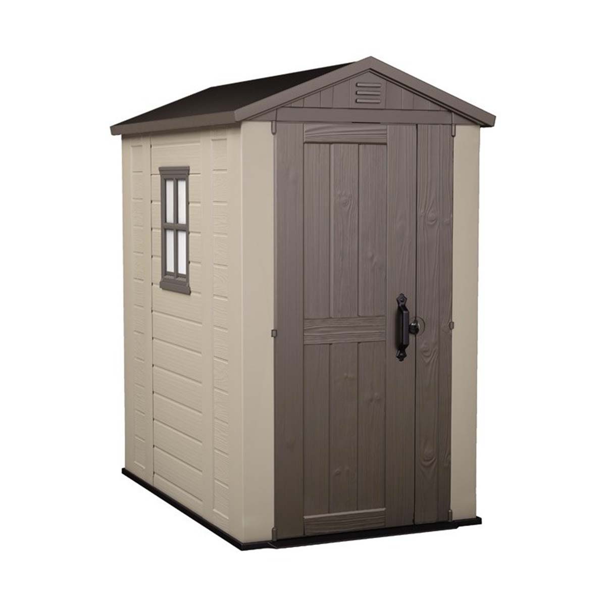 Keter Casetta da giardino in resina con finestre laterali Factor 4X6 colore beige