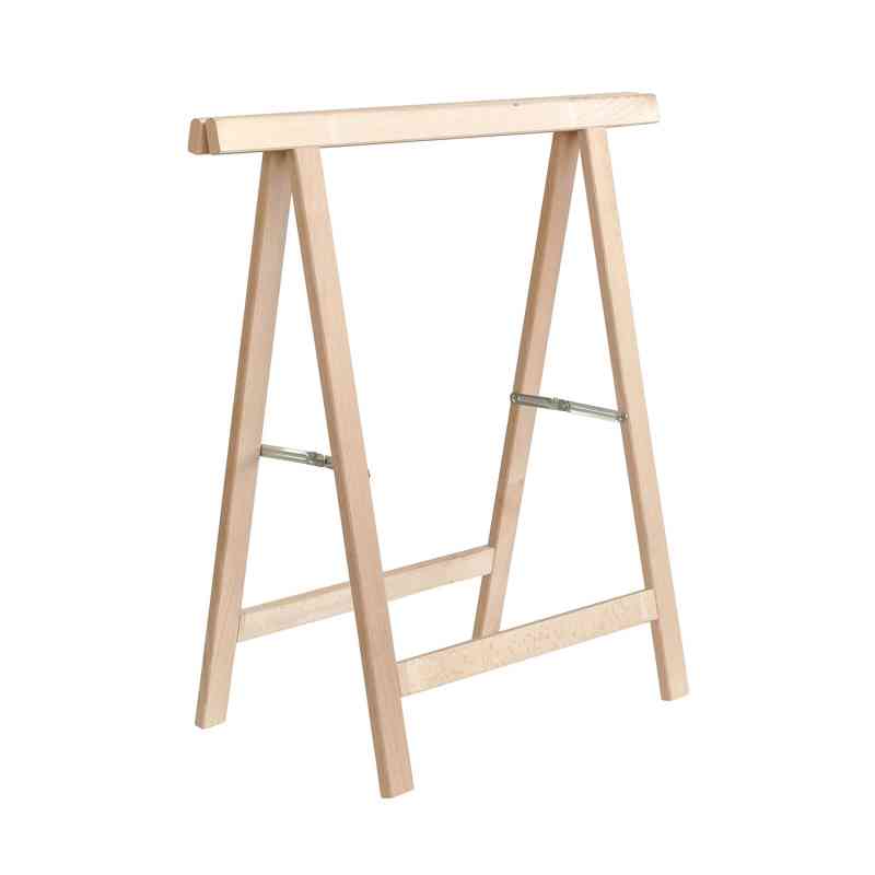 Cavalletto pieghevole 75x75 cm in legno abete e pino supporto per piano lavoro