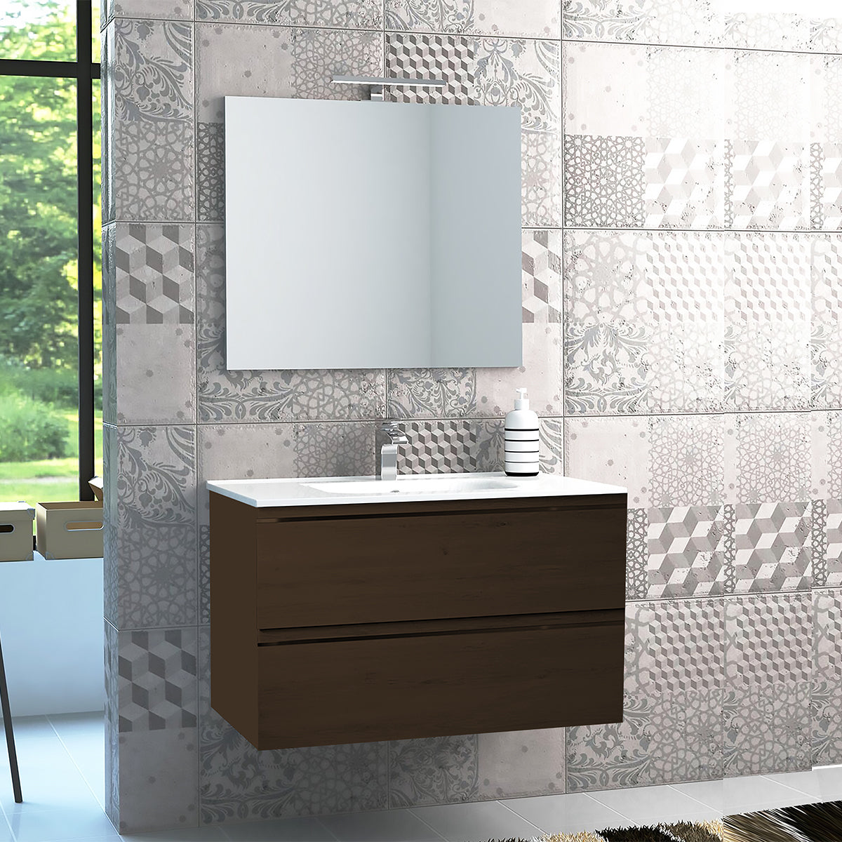 Composizione bagno mobile sospeso 79x45x59 cm Siry
