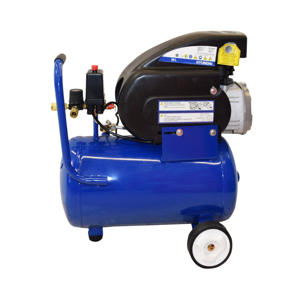 compressore d'aria 24 litri Hyunday laterale