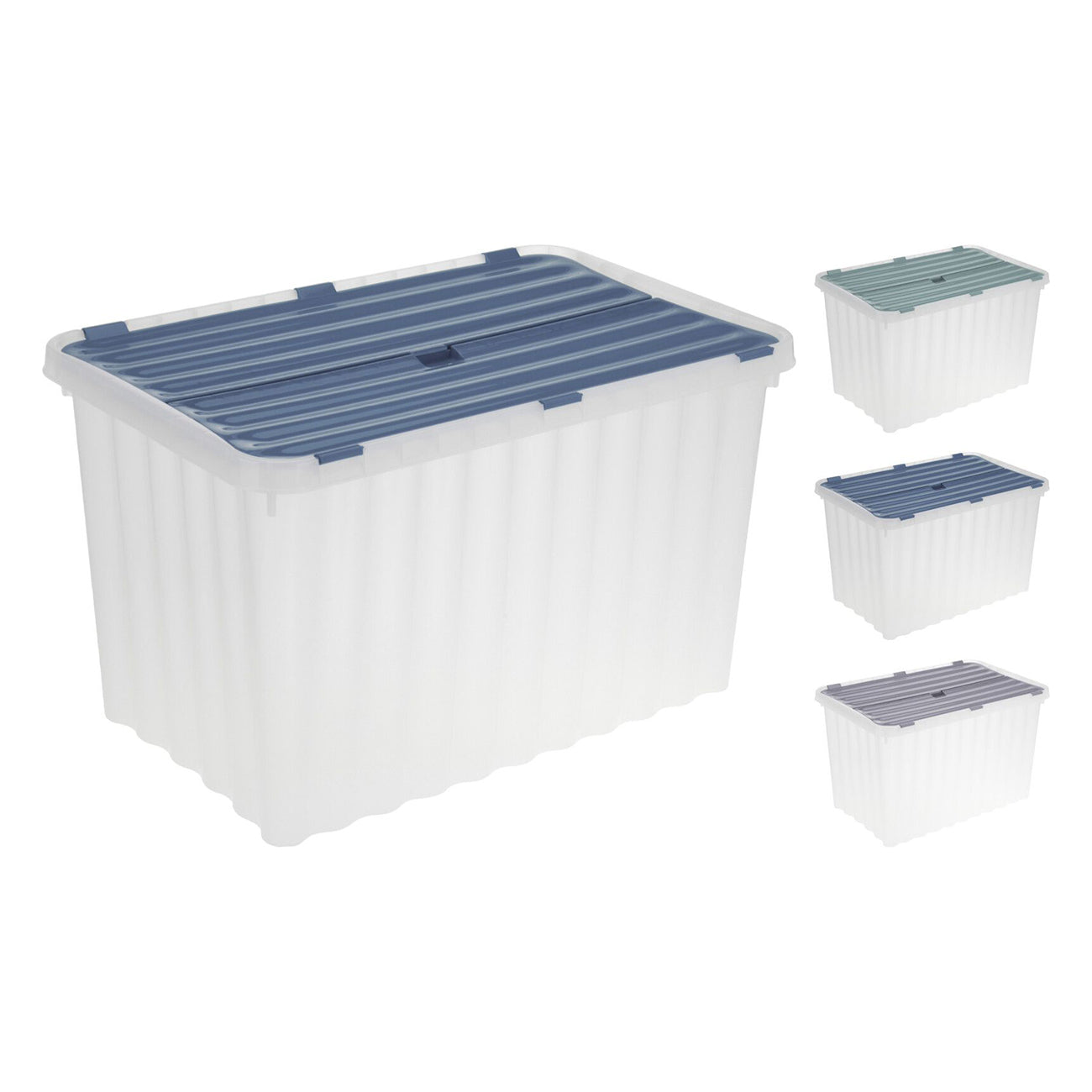 Contenitore multibox con coperchio 58x35x36 cm