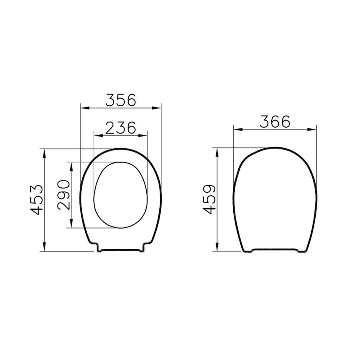 Copriwater Normus in duroplast bianco cerniere cromate fissaggio inferiore