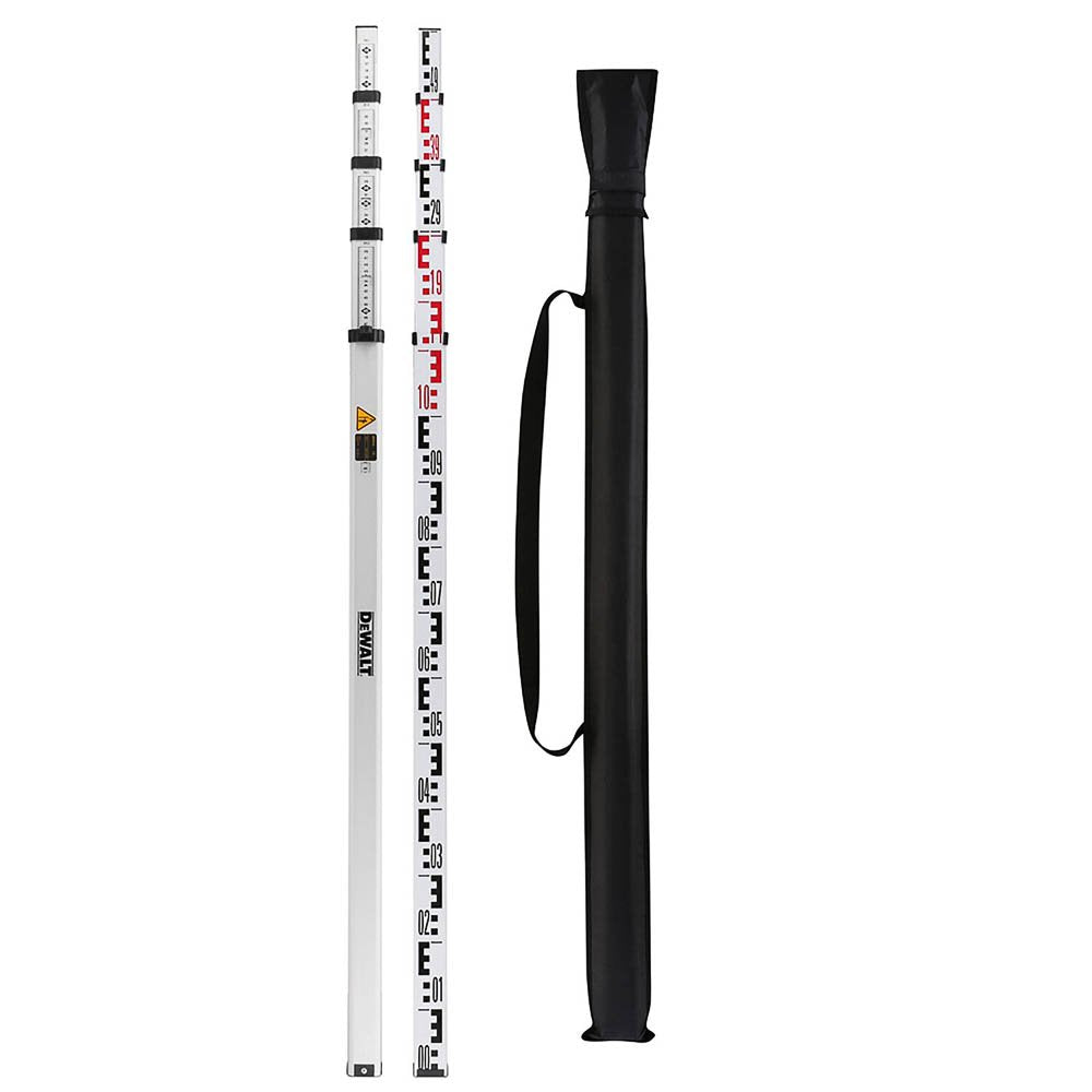 DeWalt asta graduata telescopica da 1,2 mt a 5 mt per laser in alluminio DEO734-XJ