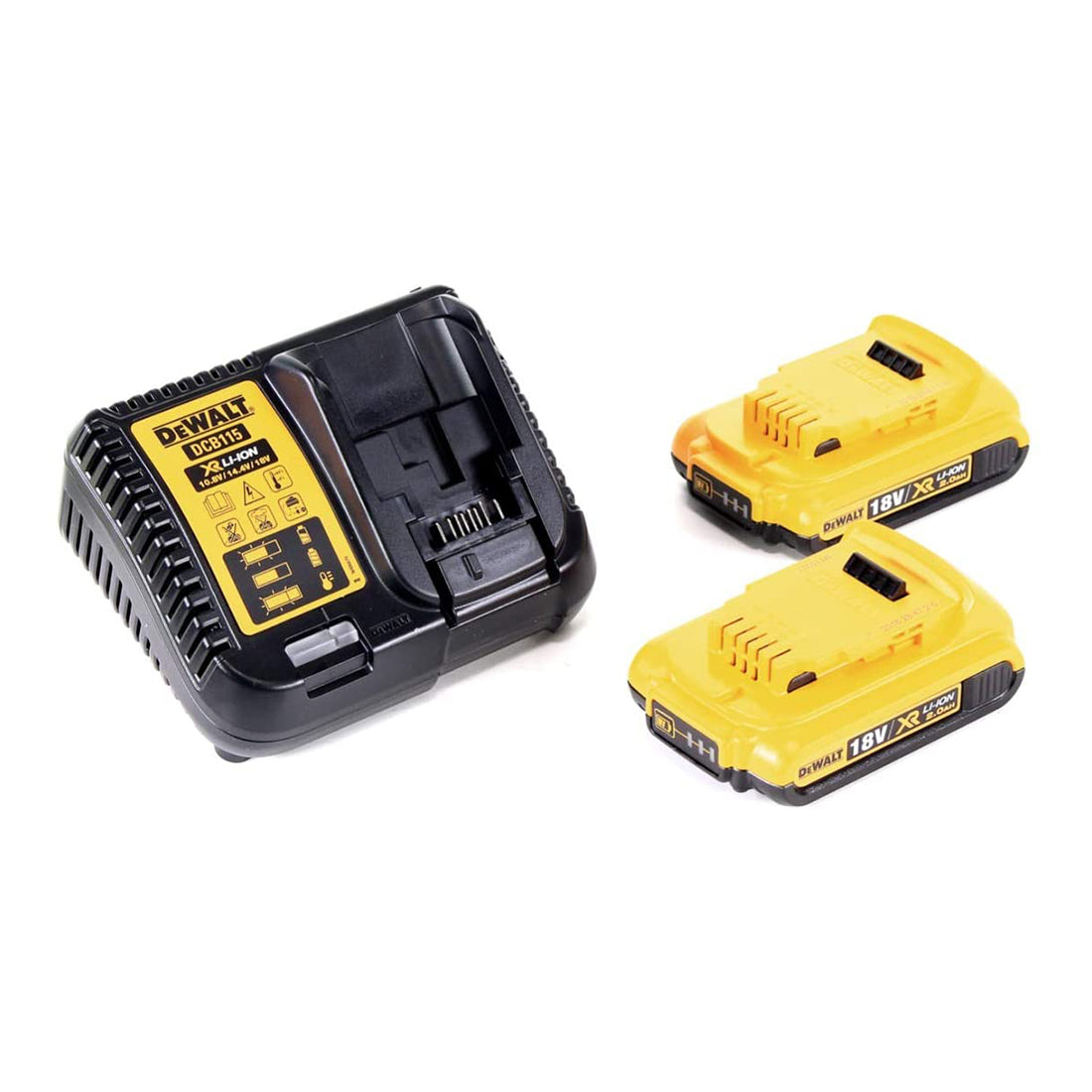 DeWalt trapano avvitatore a percussione a batteria DCD709D2T 18 V 2 Ah