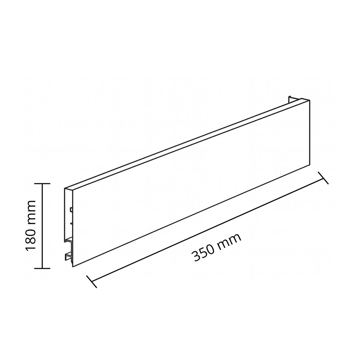 Kit cassetto cucina Donati Slimbox P350mm H180mm
