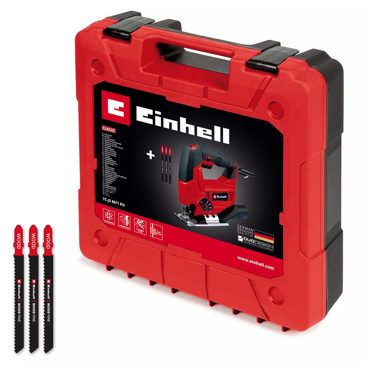 Seghetto alternativo Einhell TC-JS 80/1 Kit 550W con accessori
