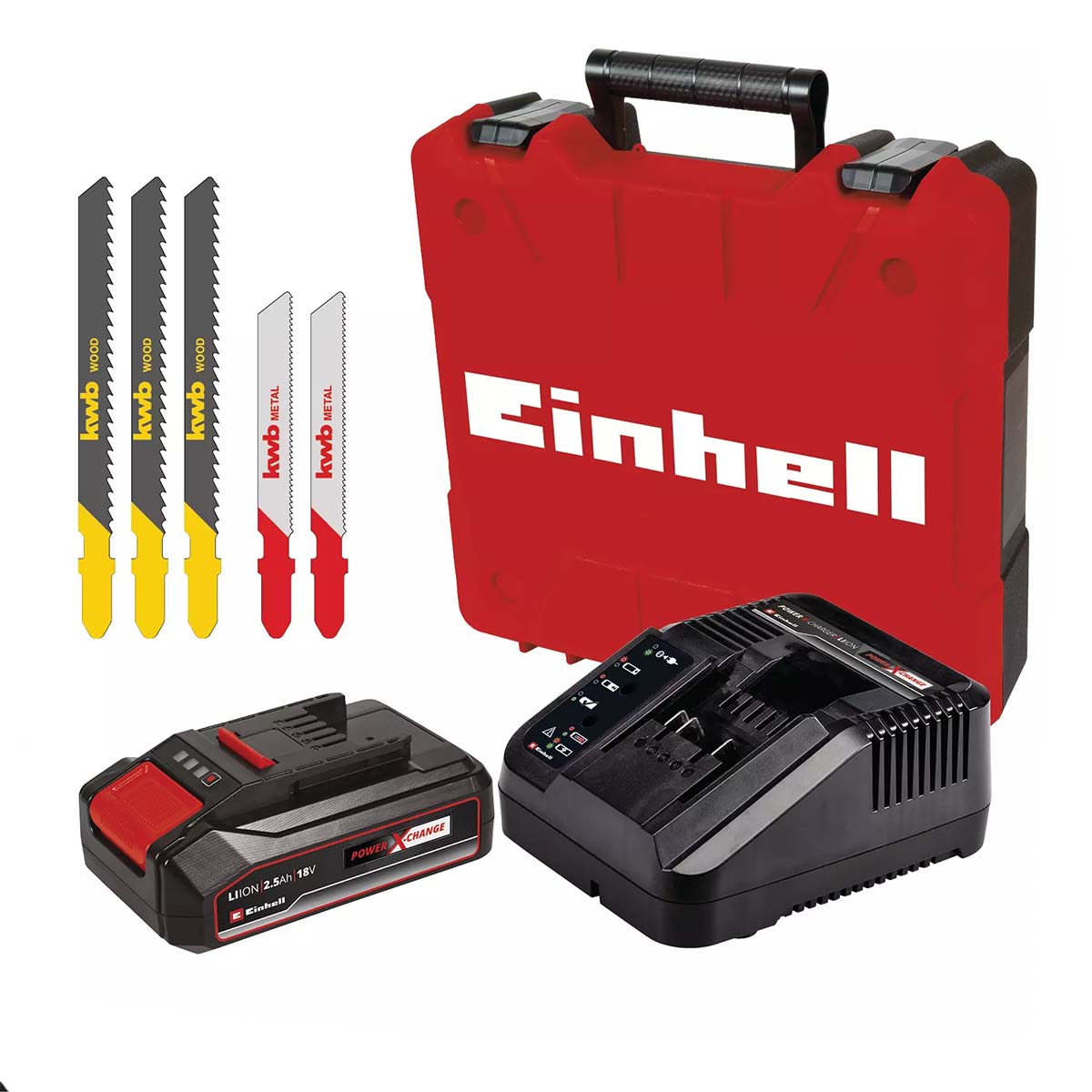 Seghetto alternativo a batteria Einhell TC-JS 18 Li con accessori