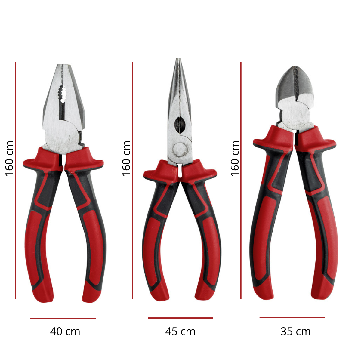 Set 3 pinze Einhell 160 mm 49381090