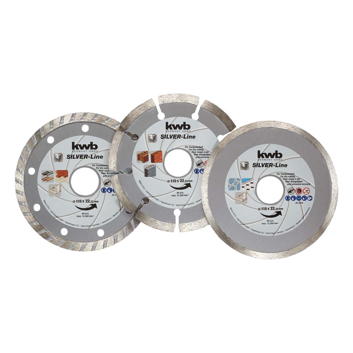 Set 3 dischi diamantati Einhell 115 mm