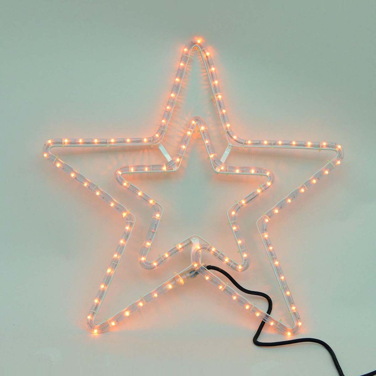 Doppia stella luminosa tubo a LED 55x55 cm