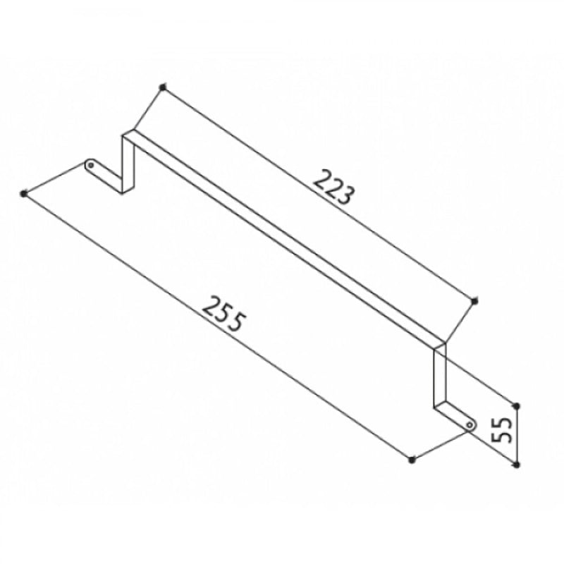 Fascetta ferma tubo rettangolare 55x255 mm Faber FRF