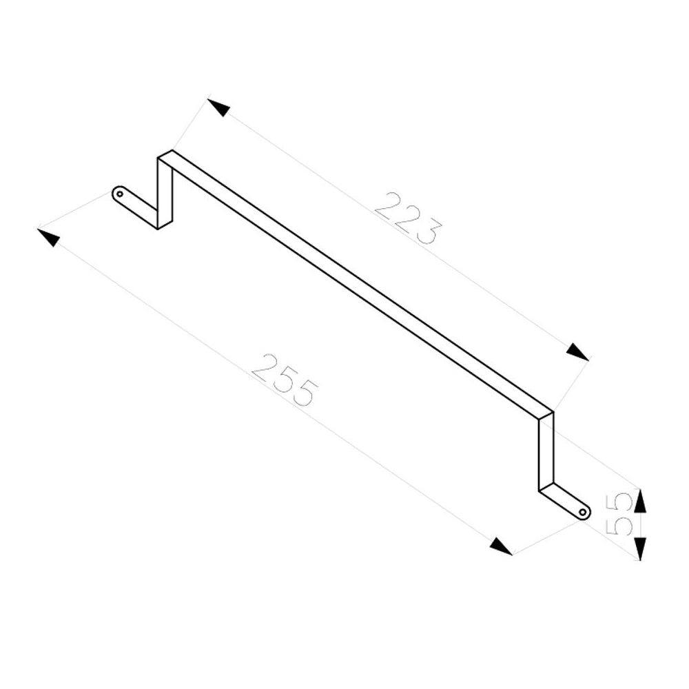 Fascetta ferma tubo rettangolare 55x255 mm Faber FRF