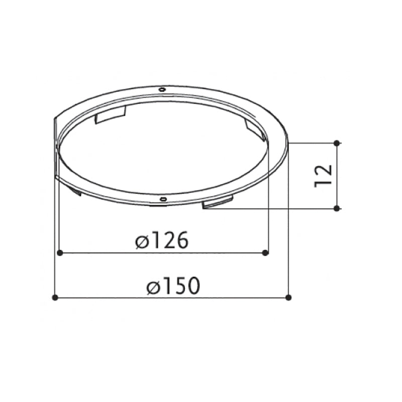 Flangia di rifinitura per cappe d. 150 mm Faber 2 FR