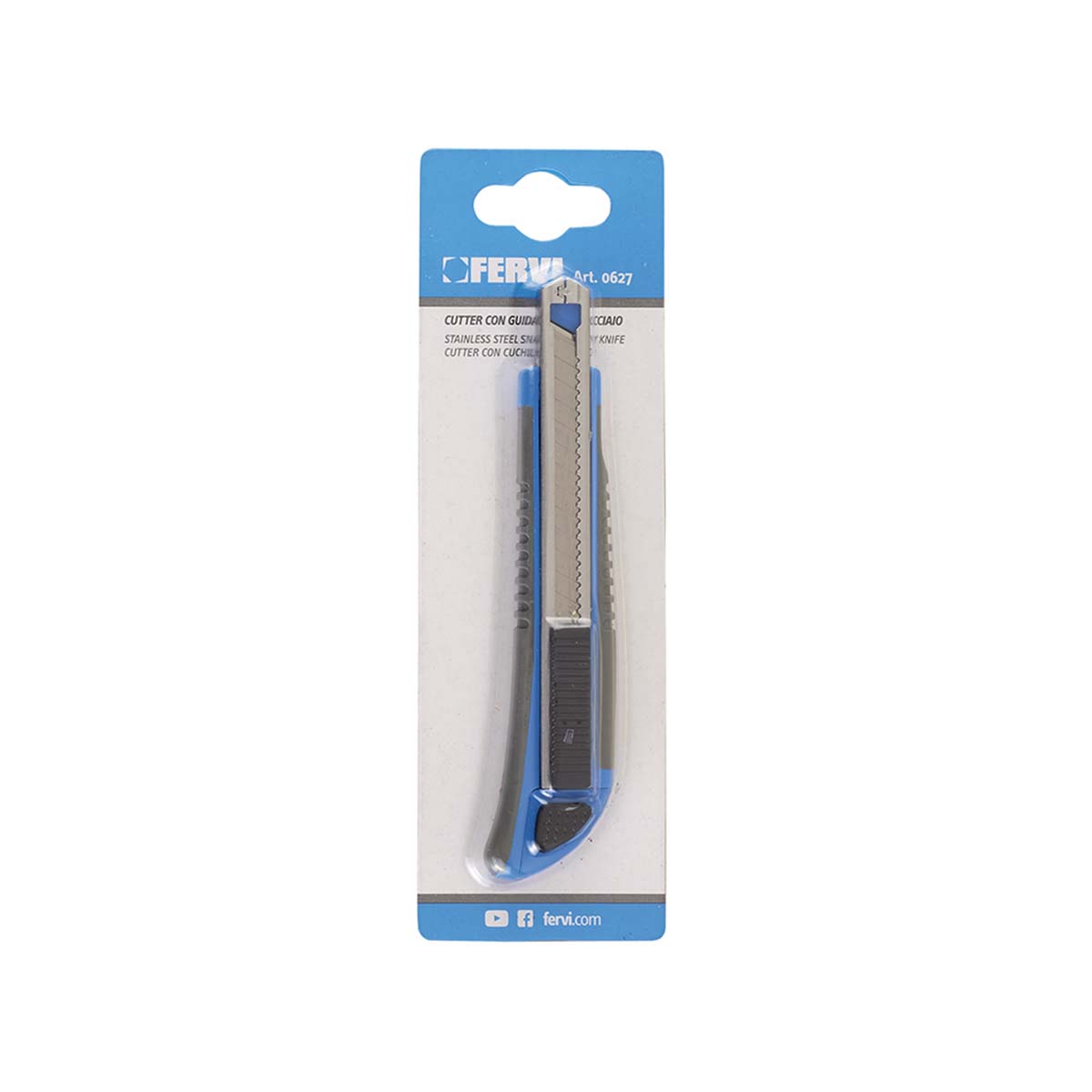 Cutter con guidalama in acciaio 9 mm Fervi 0627