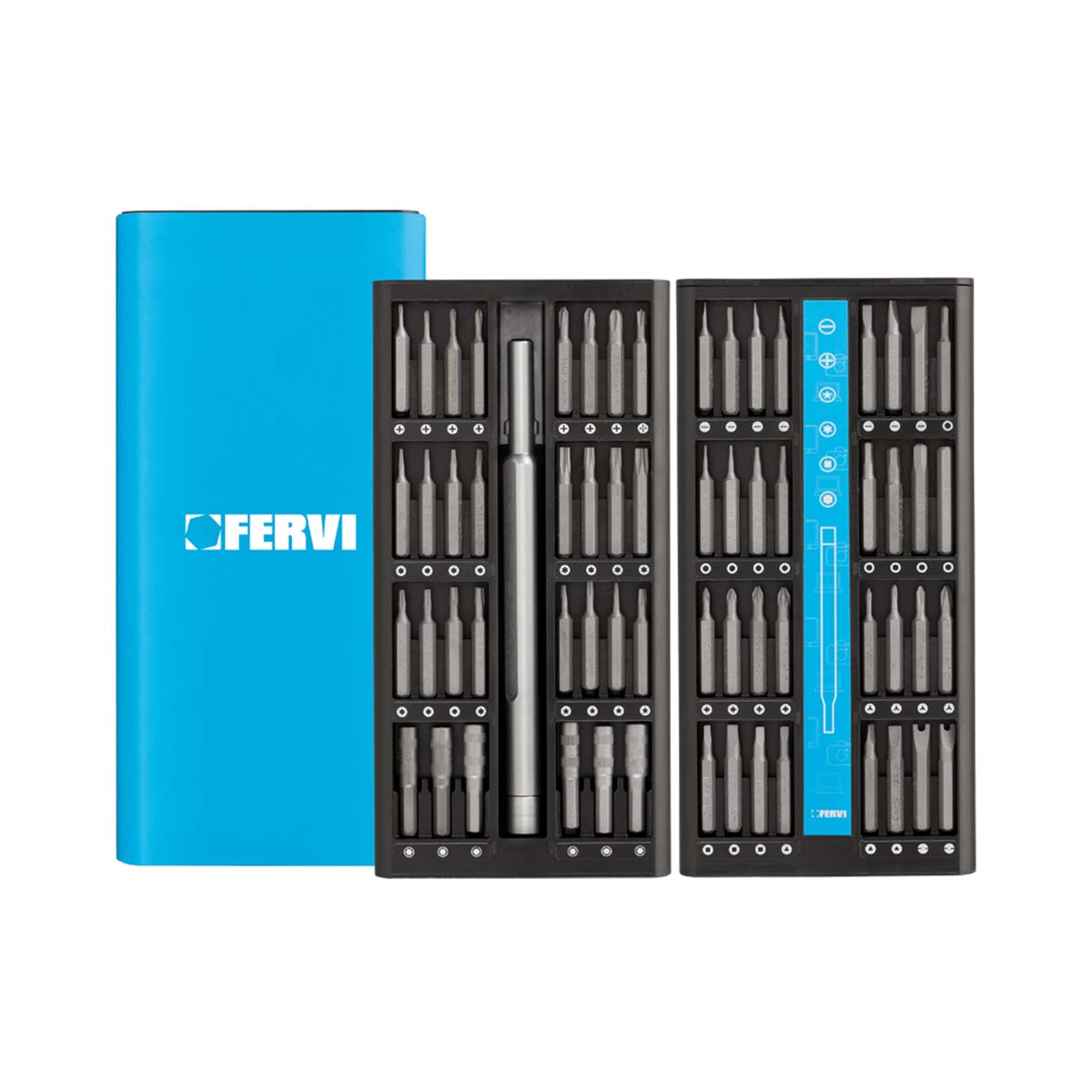 Kit porta inserti multiuso per riparazioni 63 pezzi Fervi PI063