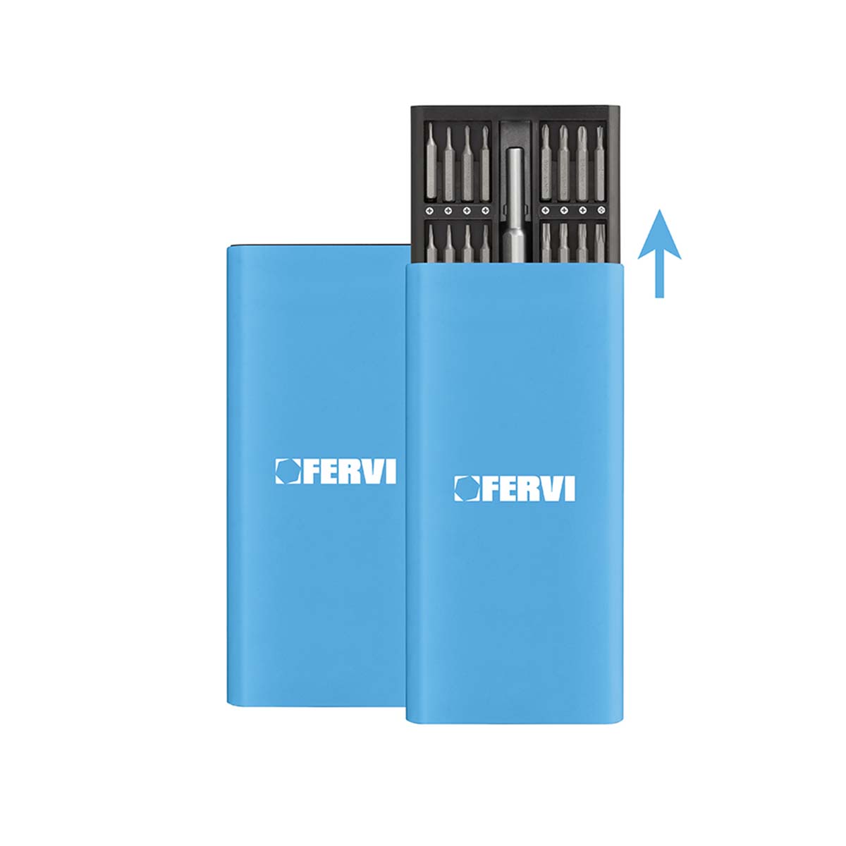 Kit porta inserti multiuso per riparazioni 63 pezzi Fervi PI063