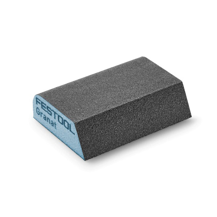 Spugna abrasiva granat per levigatura 4 lati 69X98X26 mm granatura 120 6 pz
