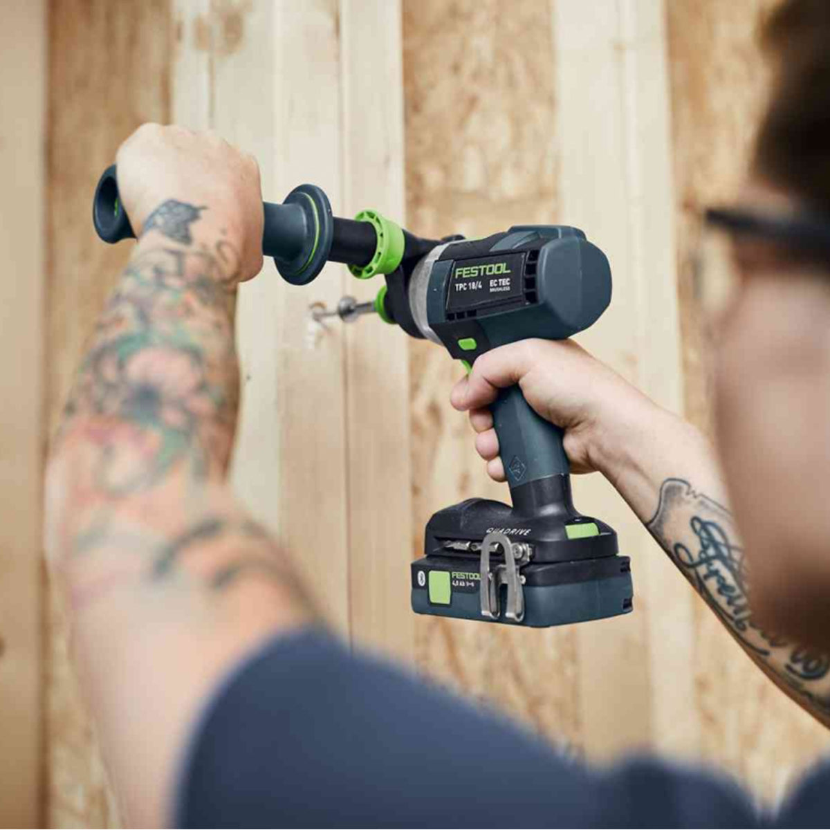 Festool trapano avvitatore a batteria con percussione 18V TPC 18/4 I-Basic-5,0