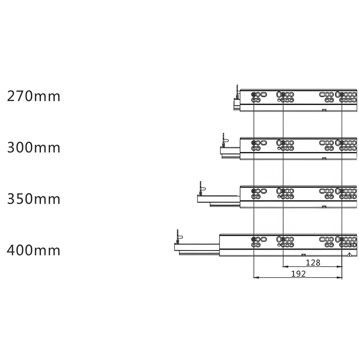 Kit cassetto cucina Donati Slimbox P300mm H130mm