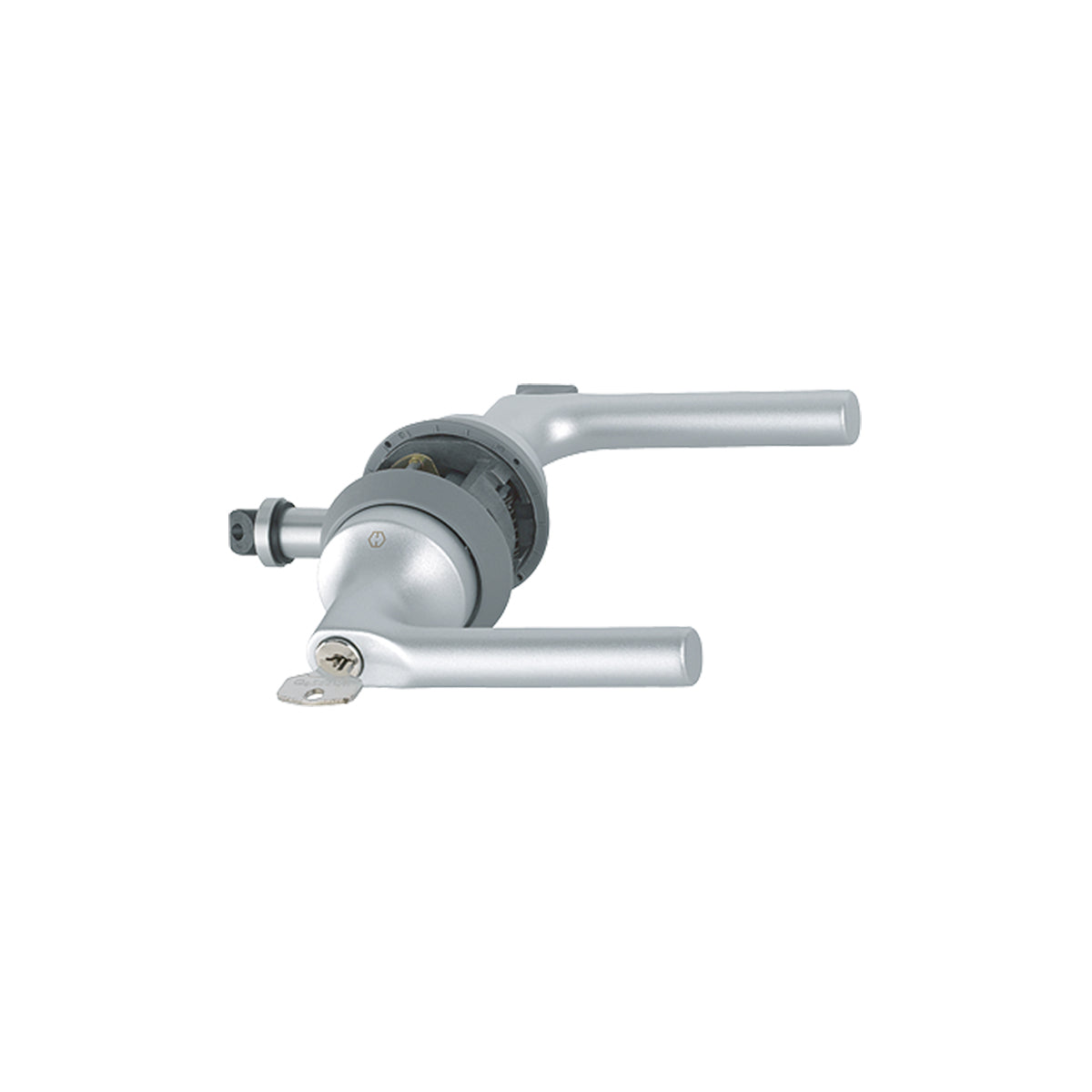 Maniglia per porte complanari Hoppe Arles rosetta d. 62 mm argento opaco HCS