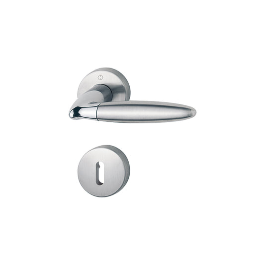 Maniglia Hoppe Athinai con rosetta e bocchetta tonda d. 52 mm