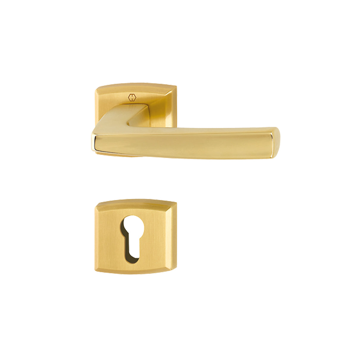 Maniglia Hoppe Acapulco rosetta e bocchetta quadre foro cilindro 53x49mm