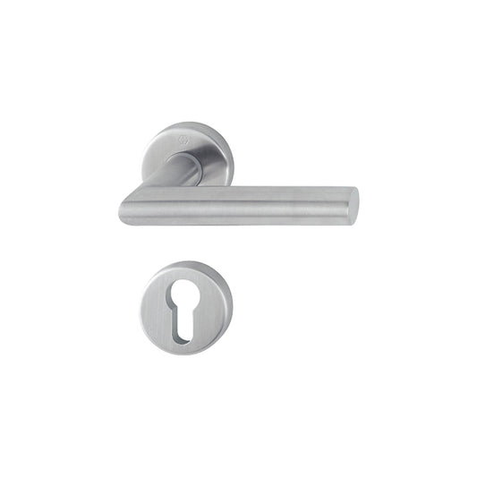 Maniglia Hoppe Amsterdam rosetta e bocchetta tonde d. 52mm foro cilindro