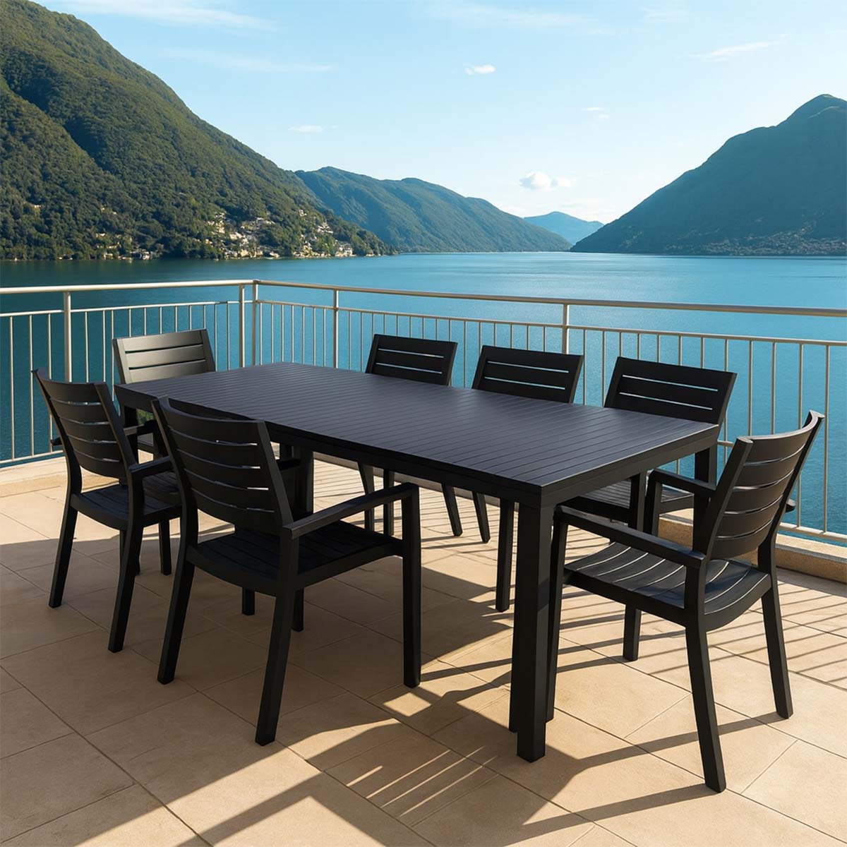 Tavolo da esterno allungabile Ipae Progarden 220cm antracite
