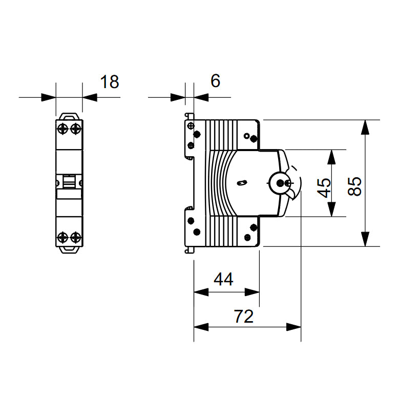 Interruttore magnetotermico 1P+N 16A Gewiss GW90027