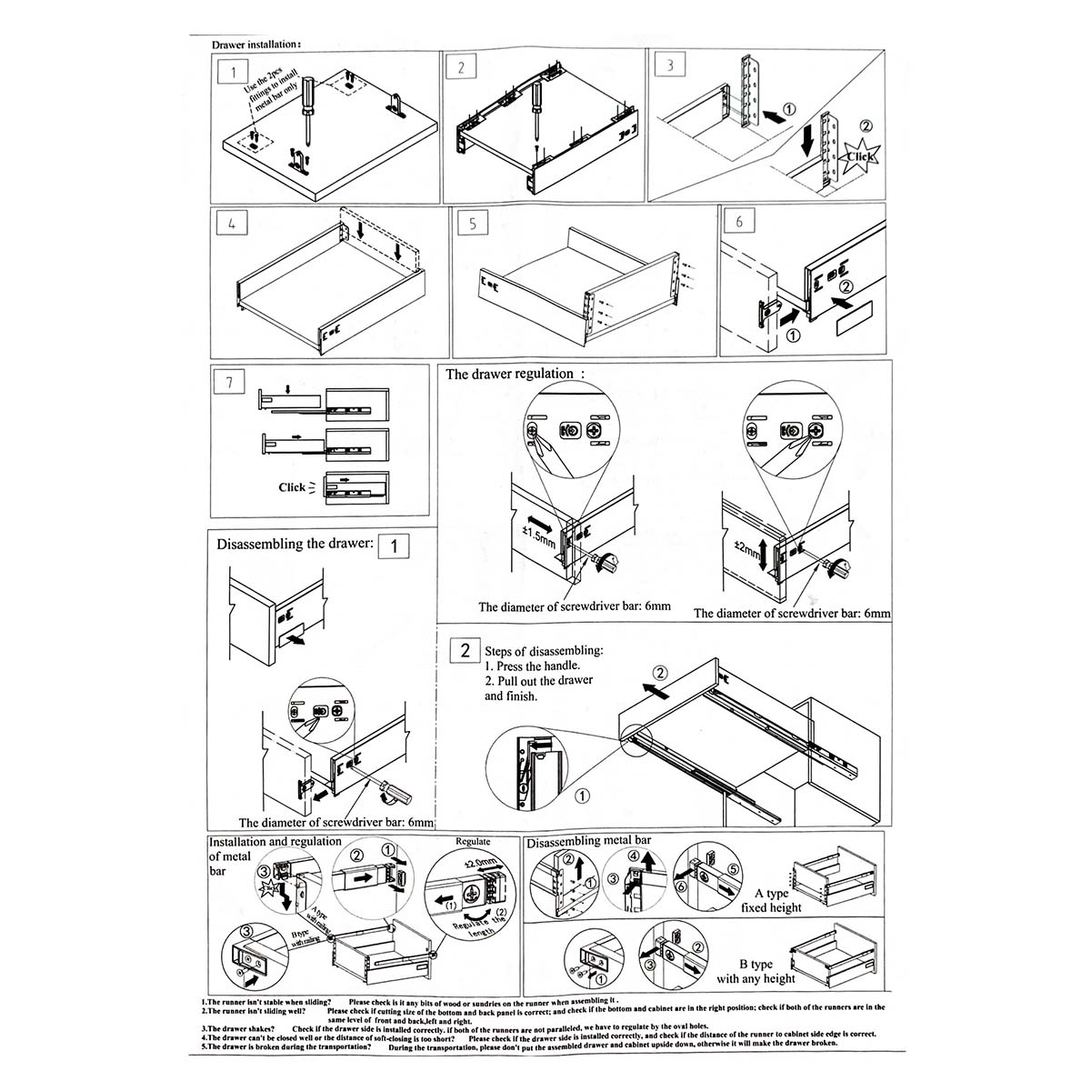 Kit cassetto cucina Donati Slimbox P500mm H130mm