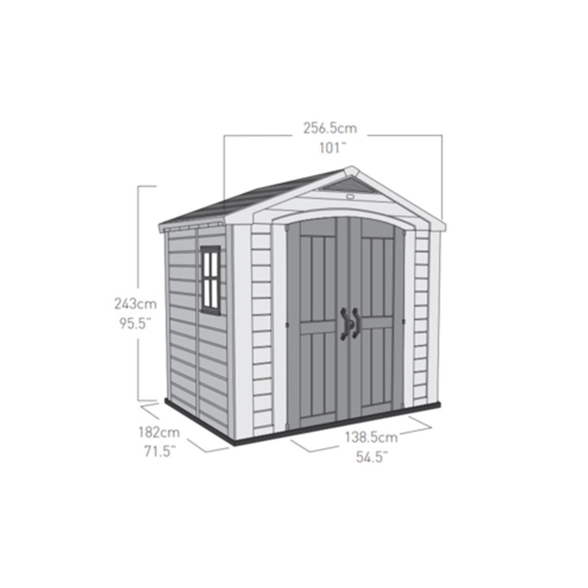 Keter Casetta da giardino con mensole beige Factor 8X6