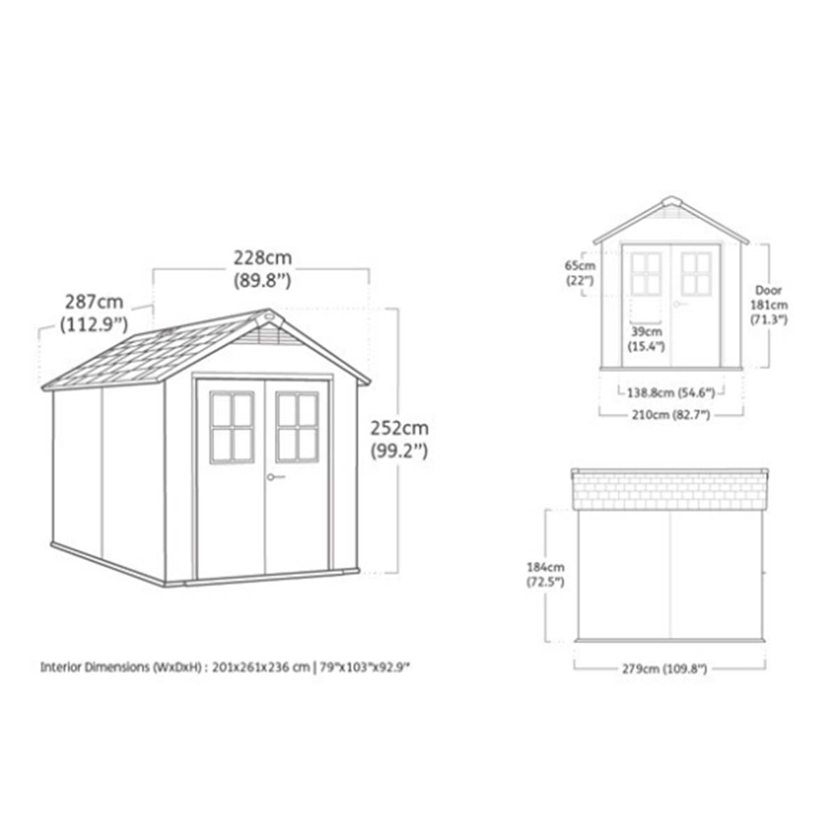 Keter casetta da giardino in resina nero e marrone Newton Woodshield 759