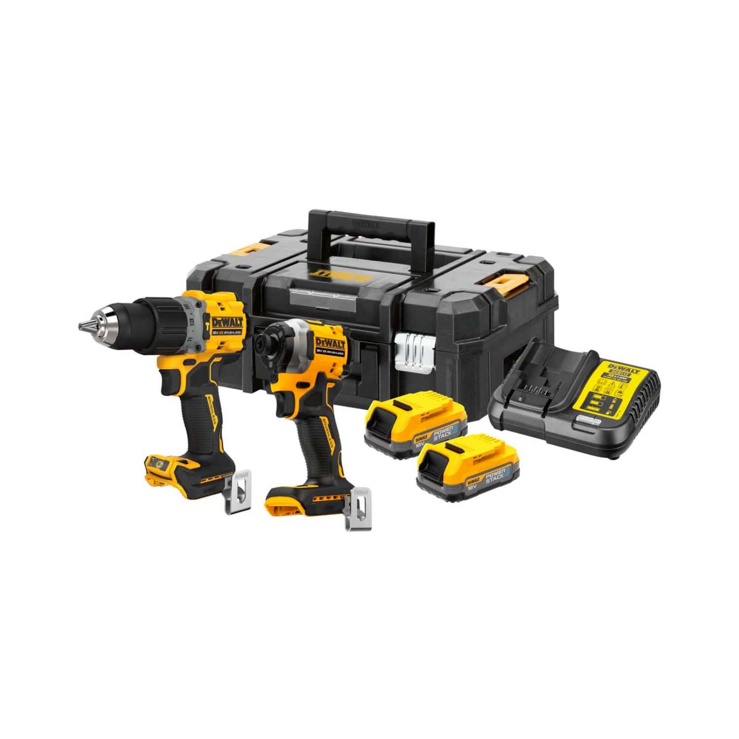 Kit valigetta trapano avvitatore a percussione e ad impulsi Dewalt DCK2050E2T-QW